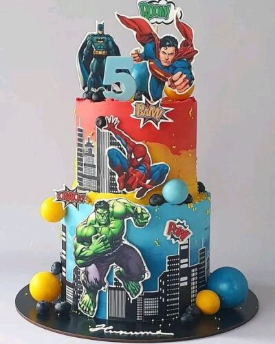 Super Hero Cake - Two Tier