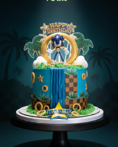 Sonic Themed Cake