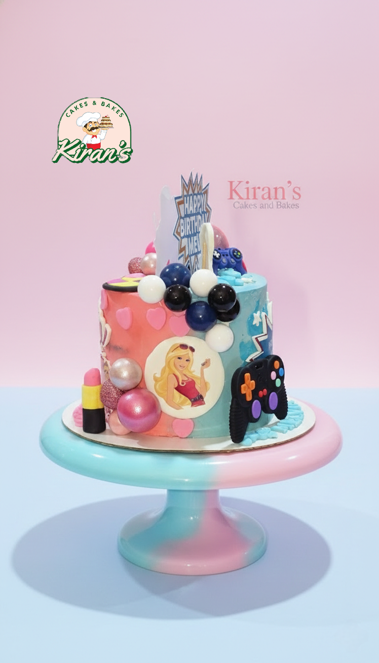 2 in 1 Cake - Princess & Gaming