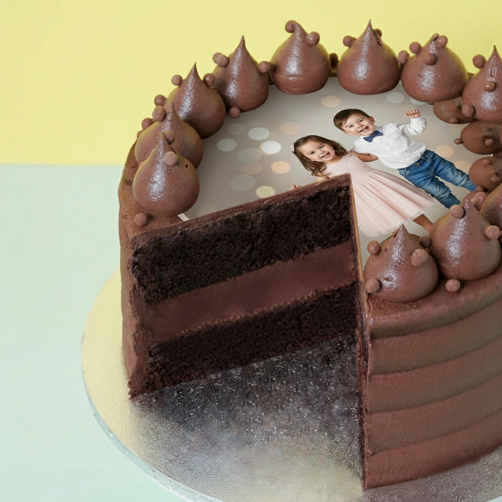 Chocolate Photo Cake - Image 3